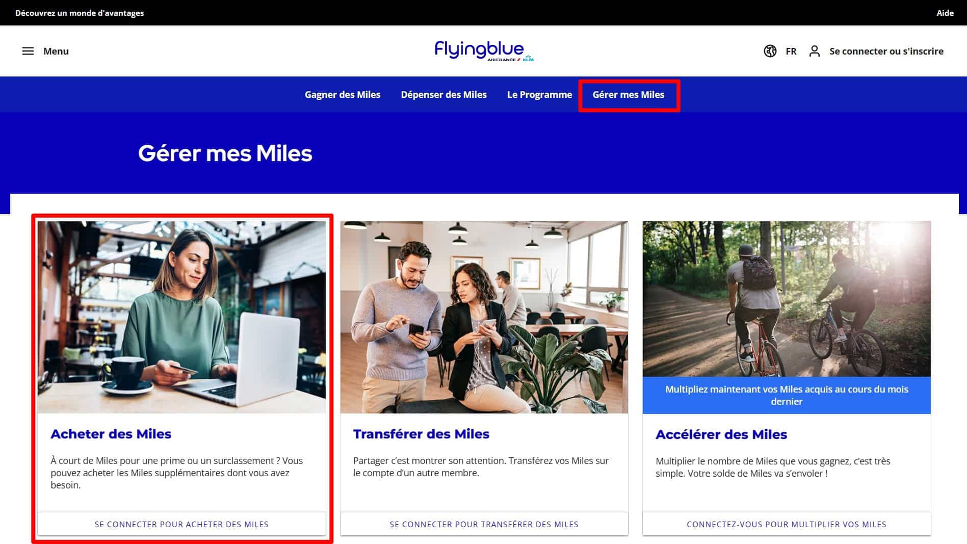 Acheter des miles Flying Blue Air France KLM avec 80